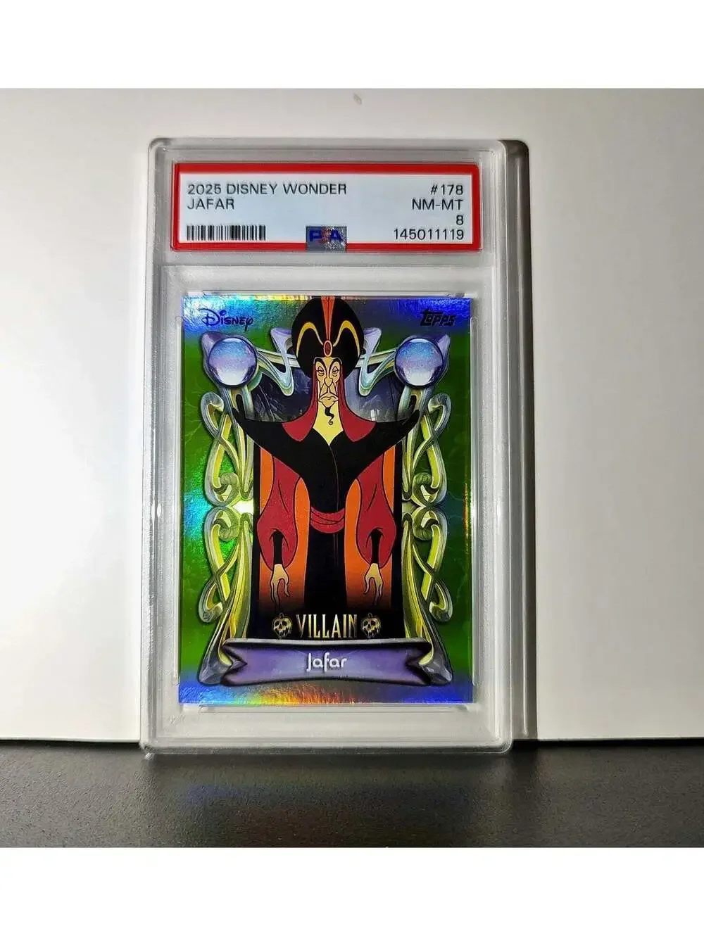 Jafar 2025 Topps Disney Wonder #178 Card Aladdin PSA 8